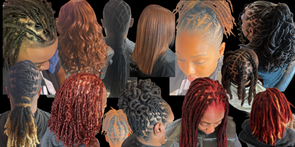 Hairstyles, dreadlock styles, dreadlock shop, Hair Tamers Studio, Retwist, dreads, dreadlock, maintenance, exotic hair colors on locs, loc extensions, silk press and ,hair color, 4c hair , loctician,